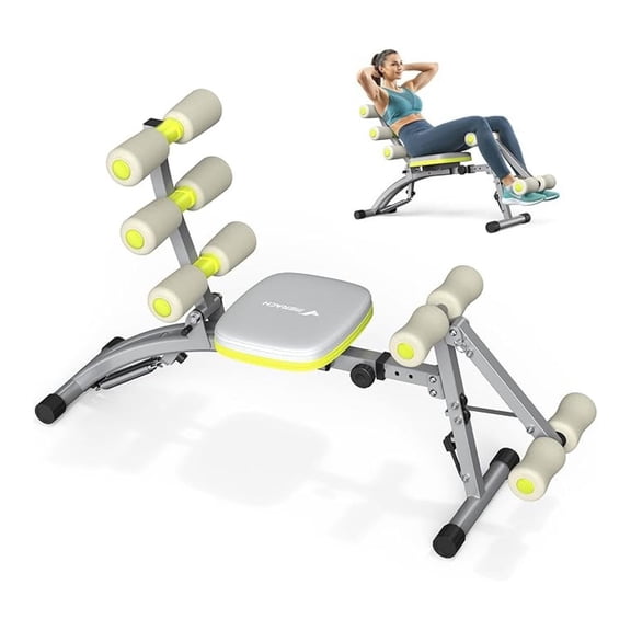 Ab Machine, Adjustable Sit Up Bench for Home Gym, Abdominal Trainer for Core Workout, Multi-Function Exercise Equipment for Men & Women