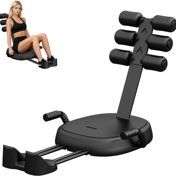 Ab Machine, Foldable Sit Up Equipment with 3 Resistance Levels for Home Workout, 1-Pack
