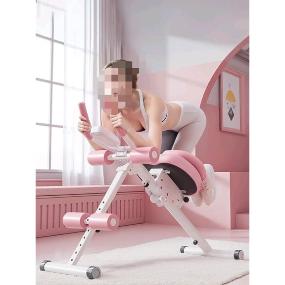 Ab Machine for Home, Foldable Ab Workout Equipment with Thickened Foam Handle, Ab Trainer Machine for Stomach Workout with 5 Levels Height Adjustments Abdominal TrainerUS Fast Arrival