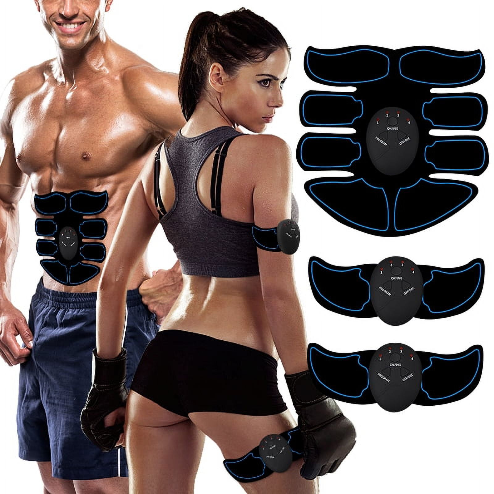 Ab Machine Muscle Stimulator Abdominal Toning Belt Workout Portable Ab Stimulator Home Office Fitness Workout Equipment Gray Walmart