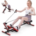 thumbnail image 1 of Ab Machine and Rowing Machine, 4 in 1 Rowing Machines for  with 3 Levels of Workout Resistance, Quiet & Foldable Rower Machine with 3 Adjustable Handle Heights & LCD , Row Machine for, 1 of 6