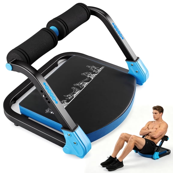 Ab Machine for Stomach Workout, Abs Workout Equipment for Sit Up Exercise, 4 Adjustable Ab Trainer Machine with Automatic Rebound, Home Gym Abdominal Exercise Equipment for All Ages