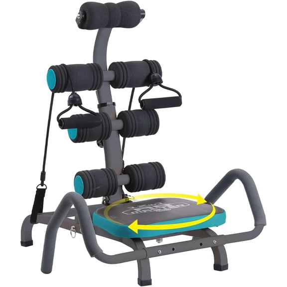 Ab Machine for  Workout - Multi-Functional Adjustable Ab Trainer Machine with  Twister, Ab Rocket & Ab Cruncher -  Exercise Equipment for  Gym