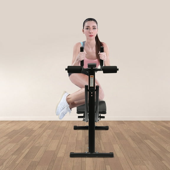 Ab Machine with 40 Dual Track, LED Display, Adjustable Slope, Silent Roller Design, Carbon Steel Frame for Toning Abs, Back, and Core Muscles