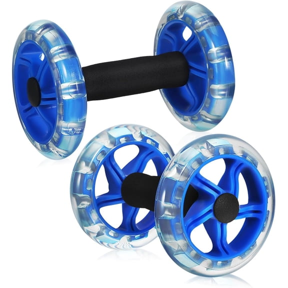 Ab Roller, Dual Wheel Core Trainer with NonSlip Handles, Stable Abdominal Exercise Equipment for Home Gym Fitness with Dual-Wheel Stability and Non-Slip Handles 7.87X5.51X5.51 Inch