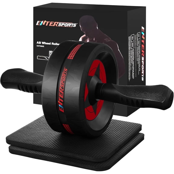 Ab Roller Wheel for Abs Workout with 2 Knee Pads for Home Gym | Core Strength Training, Fitness Equipment, Abdominal Exercise Equipment for Men & Women