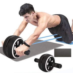 Ab Roller Wheel, Abs Workout Equipment for Abdominal & Core Strength Training, Exercise Wheels for Home Gym Fitness, Wider Ab Machine with Knee Pad Accessories(White)