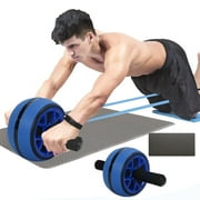Ab Roller Wheel for Abs Workout, Usavan Non-Slip Foam Handle Abdominal Muscle Wheel with Knee Pad, Core Strengthener Home Exercise Equipment for Men Women