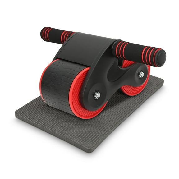 Ab Roller Wheel, Double Automatic Rebound Abdominal Wheel, Ab Roller Wheel Domestic Abdominal Exerciser for Beginners Core Workouts, AB Core Workout Equipment with Knee Mat for Home Gyms