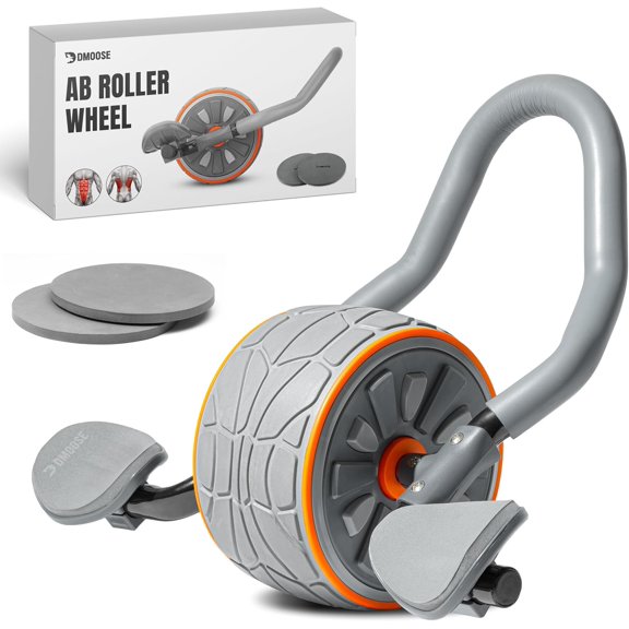 Ab Roller Wheel with Elbow Support & 2 Knee Pads - Abdominal Exercise Trainer for Core Strength Training - Ultimate Abs Workout Equipment for Home and Gym - Ab Machine for Men & Women