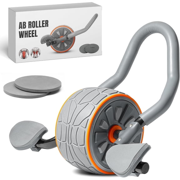 Ab Roller Wheel with Elbow Support & 2 Knee Pads - Abdominal Exercise Trainer for Core Strength Training - Ultimate Abs Workout Equipment for Home and Gym - Ab Machine for Men & Women