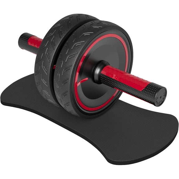 Ab Roller Wheel, Heavy Duty Workout Equipment for Home Gym, Professional Metal Handle with Rubber Surface Abdominal Exercise Wheel for Strength Training, Ab Wheel with Knee Pad