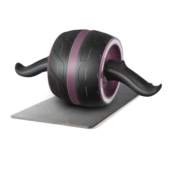 Ab Roller Wheel with Knee Pad Automatic Rebound, Portable Core Strength Trainer Ab Roller, Home Gym Abdominal Workout Equipment, For Men Women Beginners