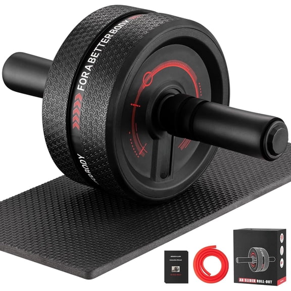 Ab Roller Wheel.   Roller for Men/Women,  Wheels Widened to 3.4 ", Rubber Tread of The  Wheel Upgraded, Max Weight 490 lbs