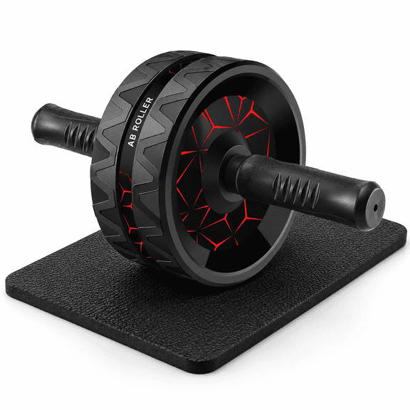 Ab Roller Wheel for Core Workout, Dual Wide Wheel Exercise with Pad