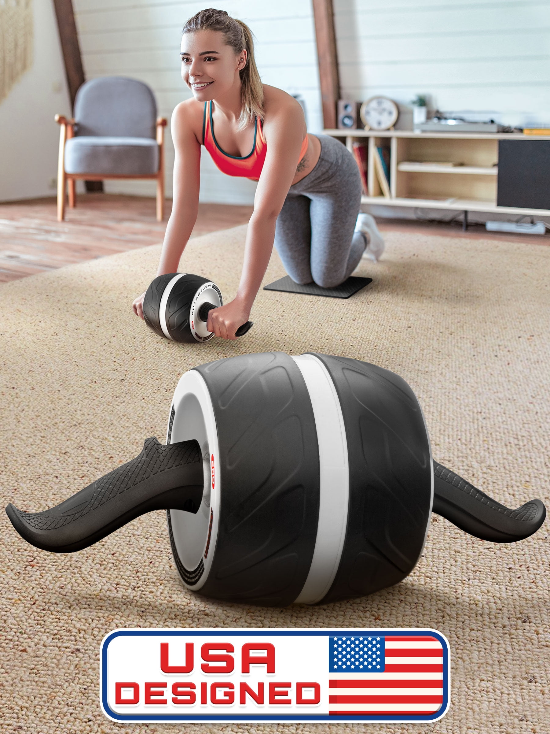 Ab Wheel Roller with Thick Knee Mat  Bionix Abdominal Roller – Gallant  Sport