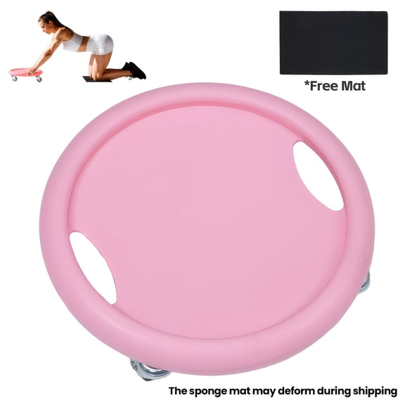 Ab Roller Wheel with 4 Wheels and Mat, Core Trainer for Abs and Home Workout Set