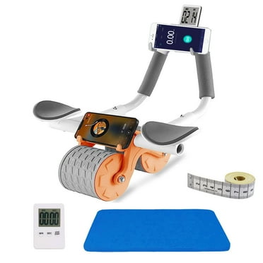 Ab Roller Wheel with Timer - Ab Workout Equipment for Abdominal & Core Strength Training, Home Gym Fitness Machine, Exercise Wheel for Men Women
