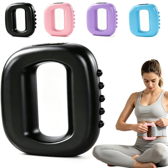 Ab Stimulator Belt, Facial Ring Abdominal Massager, Mini Muscle Recovery Fascia Ring Machine, Simulador De Abdominales,Muscle Reliefring,Wearable Multifunctional Full Body Fasciaring (Black)