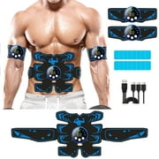 SZRSTH Abs Stimulator, Rechargeable Ultimate Muscle Toner Trainer for Men Women Abdominal Fitness Workout EMS Muscle Stimulation