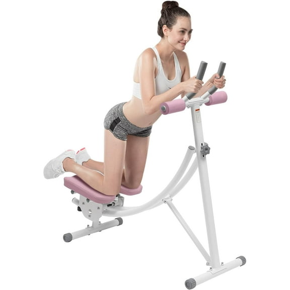 Ab Trainer Abdominal Workout Machine, Adjustable Ab Trainer Machine, Waist Cruncher Core Toner, Shaper with LED Monitor Leg, Abdominal Exercise Machine for Home, Core Ab Exercise System Trainer