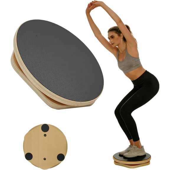 Ab Twister Board for Exercise,12 inch Waist Twisting Disc,Wood Waist Twisting Disc,Full Body Toning Workout,for Slimming and Strengthening Abdominal & Stomach Exercise Equipment