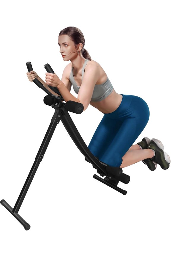 Ab Workout Equipment, Adjustable Ab Machine Full Body Workout for Home Gym, Strength Training Exercise Equipment for Body Shaping Foldable Waist Trainer Suitable for Beginner Max 440LBS