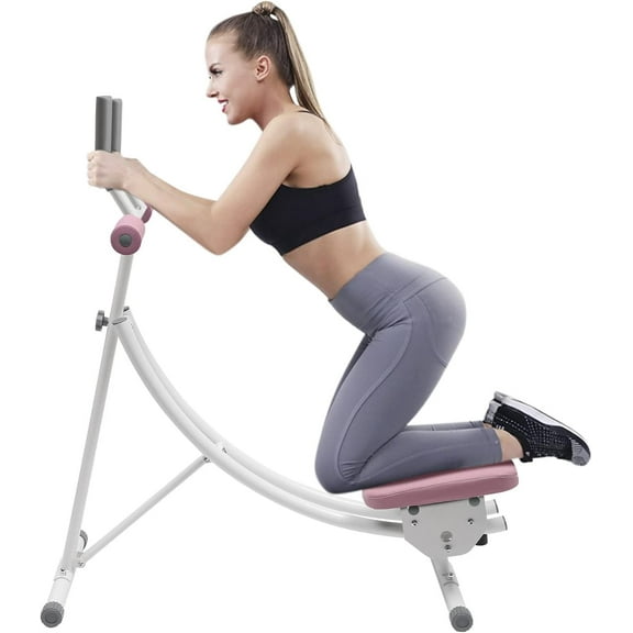 Ab Workout Equipment, Adjustable Ab Machine Full Body Workout for Home Gym, Strength Training Exercise Equipment for Body Shaping, Foldable Waist Trainer