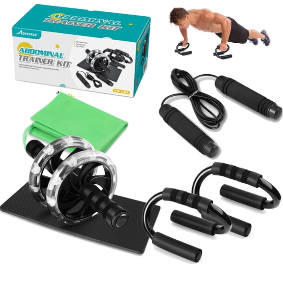Hemoton Abdominal Muscle Training Rollers for Home Gym and Park Exercise 1 Set