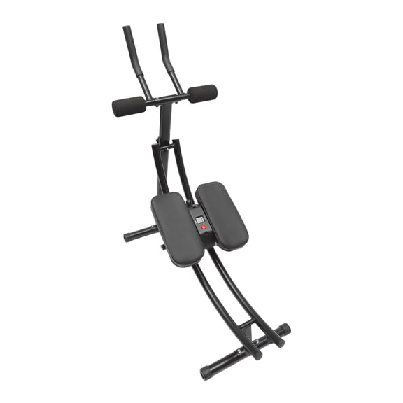 Ab Workout Machine with Triangular Support, Carbon Steel Frame, Soft Kneeling Cushion, and Smart Display for Tracking Fitness Goals
