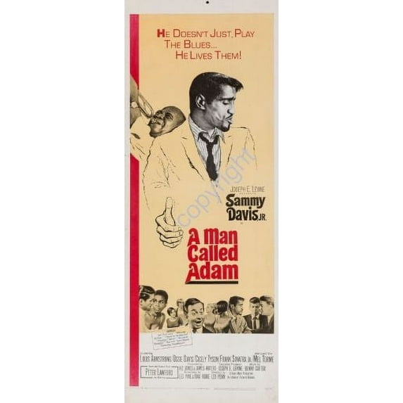 Ab posters A Man Called Adam Movie poster Insert 14x36 Color Category: Multi, Unframed, Ages: Adults, Rectangle