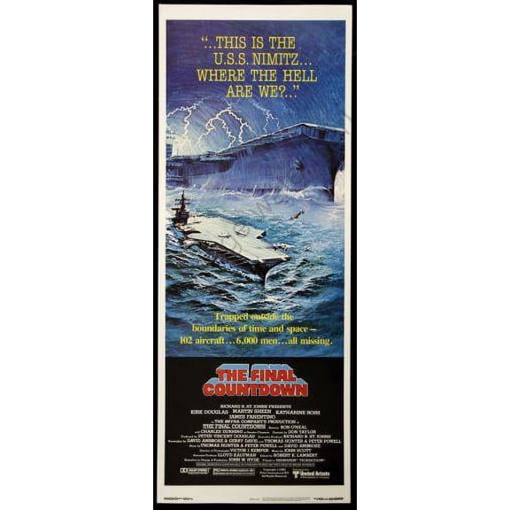Ab posters Final Countdown Movie poster Insert 14x36 Color Category: Multi, Unframed, Ages: Adults