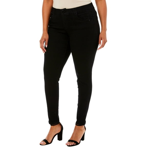 "Ab"solution Booty Lift Plus Black Denim Jeggings