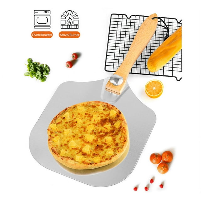 Ababeny 12"Aluminum Pizza Peel, Folding Pizza Paddle Spatula Oven