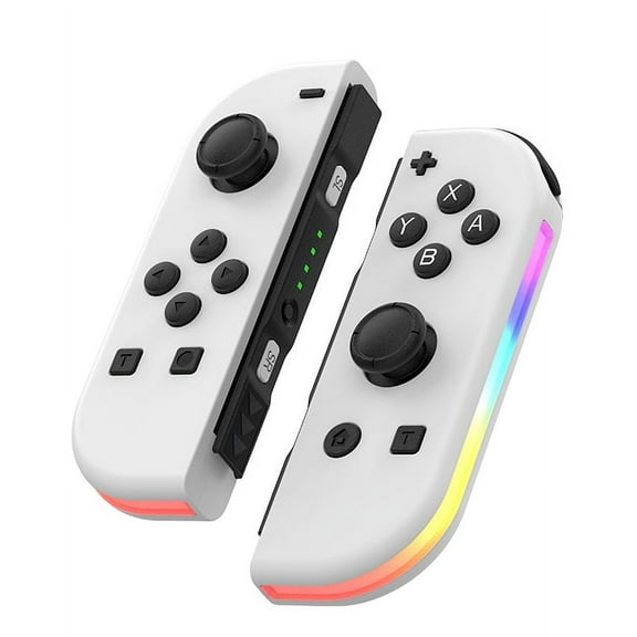 Ababeny Wireless Game Controller With Colorful RGB Light for Nintendo, Switch Remote Joypad (L/R) with RGB Light/Turbo Function/Wake-UP, Switch Controller Compatible with Nintendo Switch/OLED/Lite