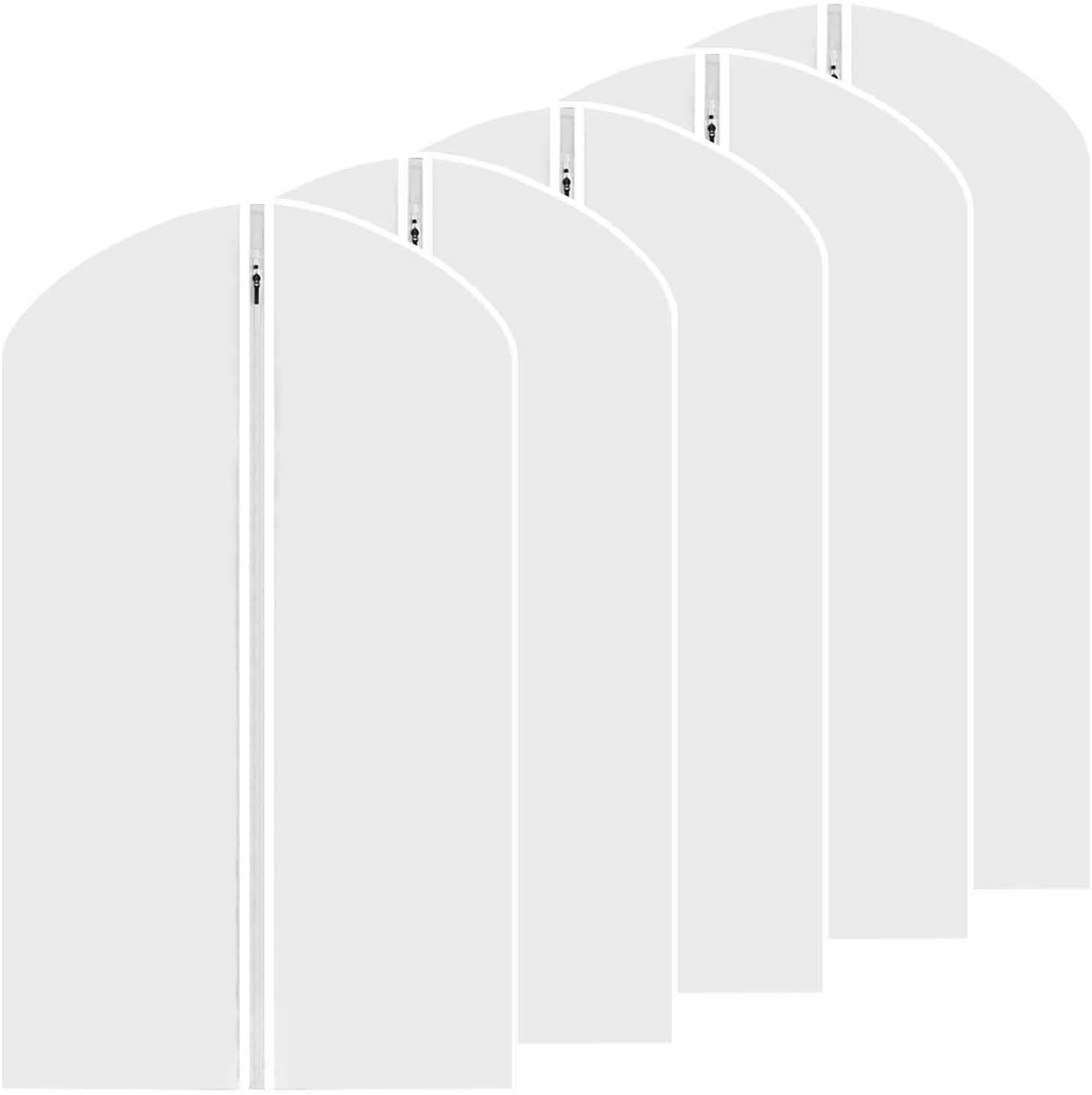 Ababeny Garment Bags 5 Pack 40" X 24"for Hanging Clothes Travel Storage