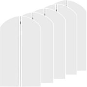 Ababeny Garment Bags 5 Pack 40" X 24"for Hanging Clothes Travel Storage, Hanging Suit Bags Clothes Covers Garment Clothes Protectors With Zipper for Suits, Tuxedos, Dresses, Coats, Shirts
