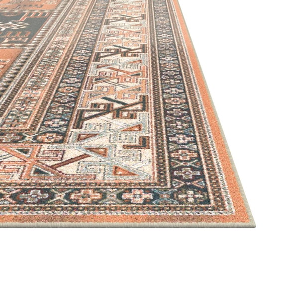 Abacasa Brooks Aqua-Copper-Black-Ivory 3x5 Area Rug