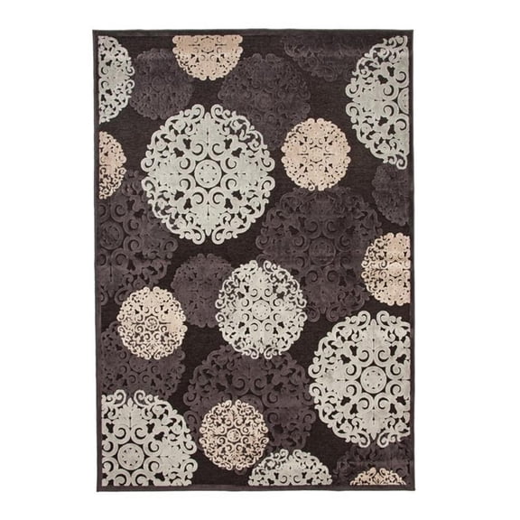 Abacasa Napa Dante Charcoal-Ivory-Lt. Blue 5x8 Area Rug