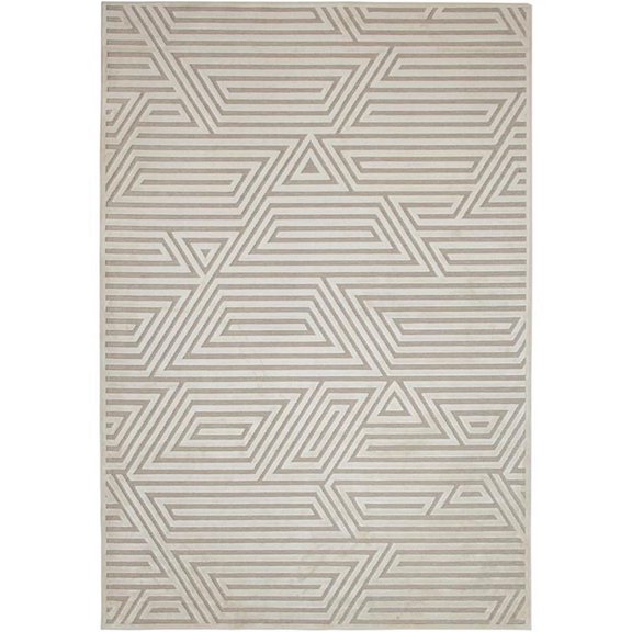 Abacasa Napa Orbit Chenille and Viscose Ivory Area Rug
