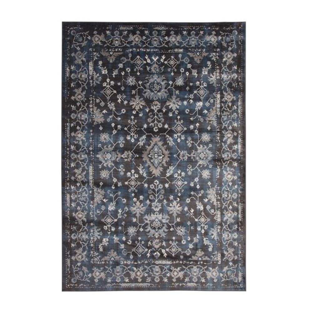 Sonoma Blue and Ivory Tufted Wool Area Rug