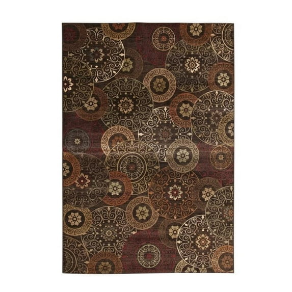 Abacasa Sonoma Lundy Rust-Brown-Ivory 8x11 Area Rug