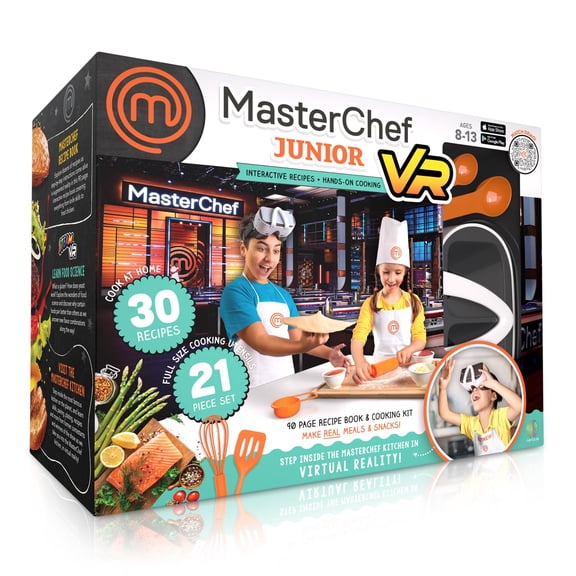 Pre-Owned Abacus Brands VR MasterChef Junior Virtual Reality Recipe Book & Cooking Set for Kids | STEM Toys with VR Goggles