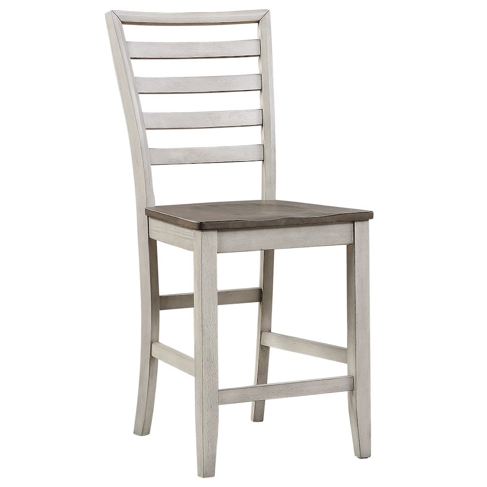 Smoky Alabaster and Honey Finish Counter Height Dining Set with 6 Chairs