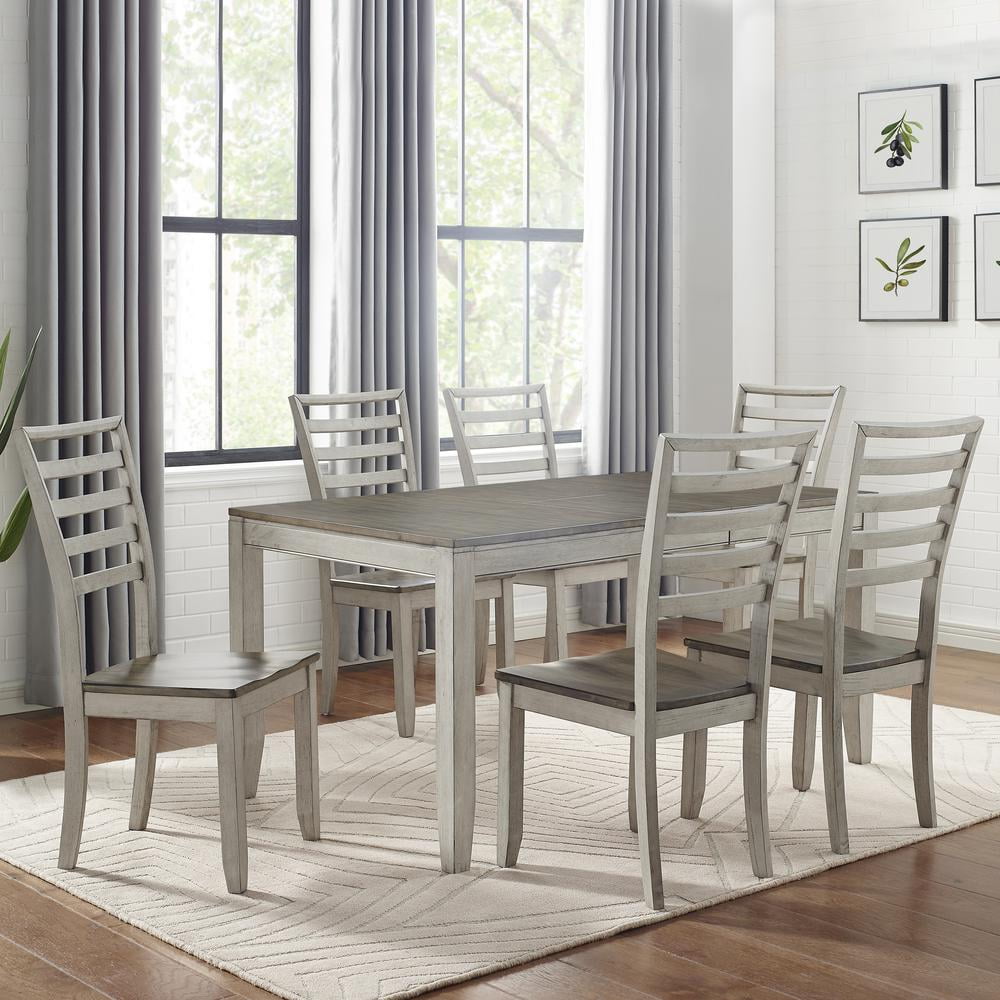 Smoky Alabaster and Honey Extendable Rectangular Dining Table