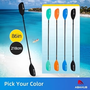 AbahubFit Kayak Paddle 86in/218cm (2-Piece), Lightweight&Floatable Aluminum Shaft for Kayaking Canoeing Boating