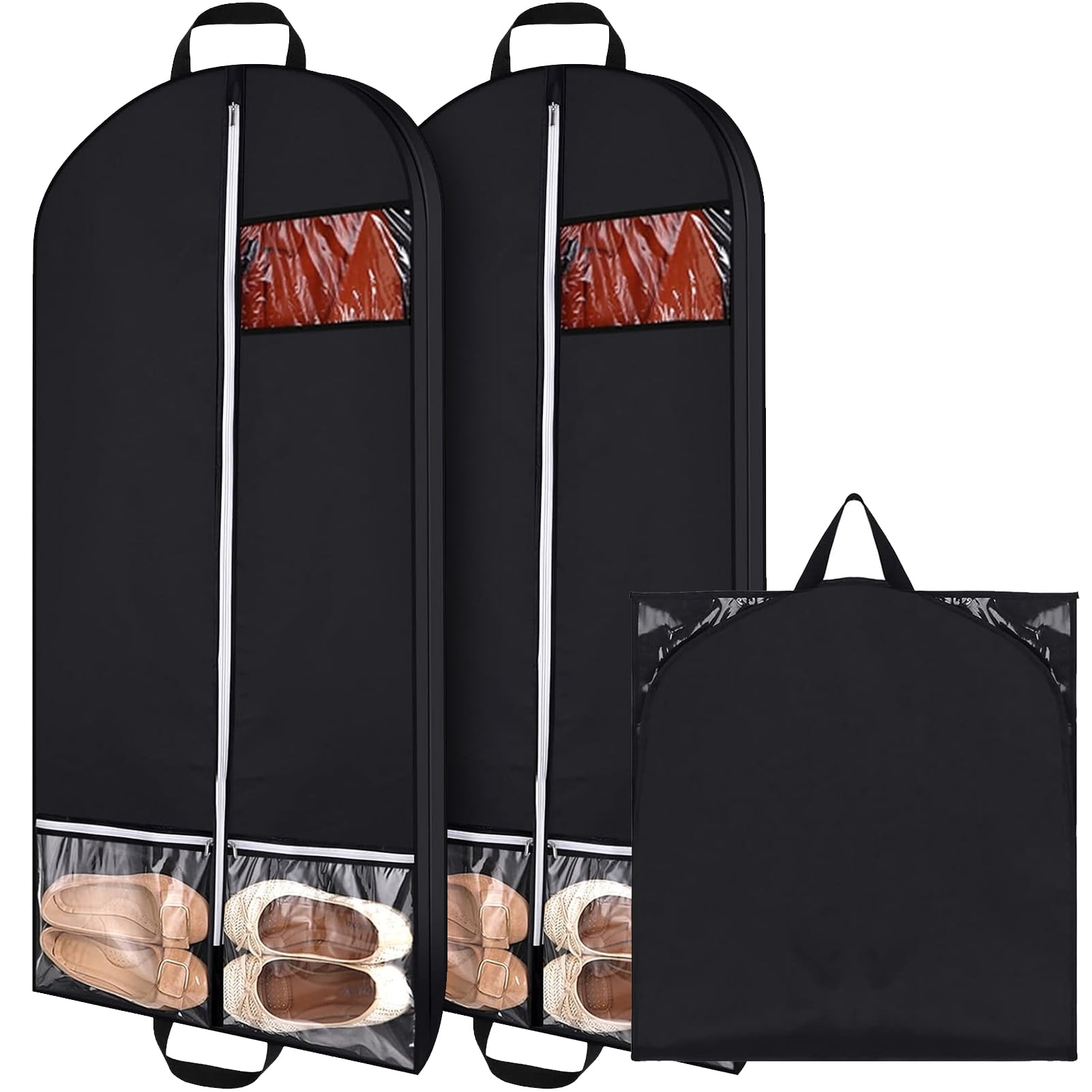 Abaima 2 Pack 50'' Foldable Garment Bags, Heavy Duty Breathable Suit