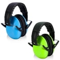 thumbnail image 1 of Abaima 2 Pack Kids Noise Cancelling Ear Muffs, Autism Sensory Headphones,Steel-Reinforced Adjustable Ear Protection (3-14 Years) for Concerts Travel and Loud Events,Blue/Green, 1 of 8