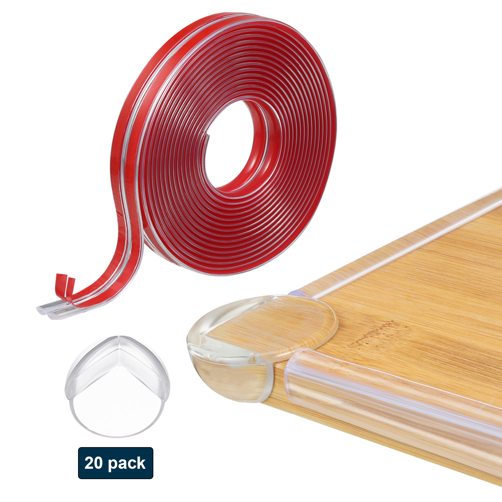 12Pc Baby Proofing Corner Guards Edge Protectors Soft Caring Baby