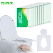 Abaima 200 Pack Toilet Seat Covers Disposable, Flushable, Ideal for Kids and Adults, Individually Wrapped for Travel, Toddlers Potty Training in Public Restrooms,Airplane,Camping
